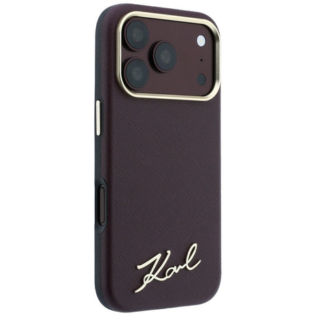 Husa de protectie Karl Lagerfeld compatibil cu iPhone 17 Pro Max / iPhone 18 Pro Max, Bordo