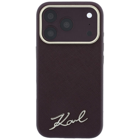 Husa de protectie Karl Lagerfeld compatibil cu iPhone 17 Pro Max / iPhone 18 Pro Max, Bordo