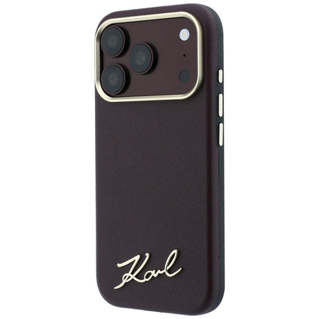 Husa de protectie Karl Lagerfeld compatibil cu iPhone 17 Pro Max / iPhone 18 Pro Max, Bordo