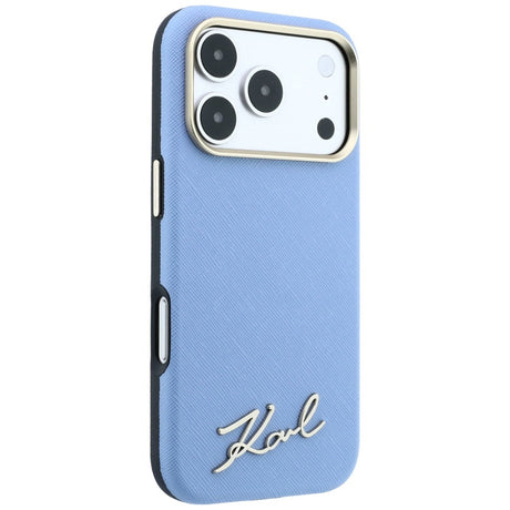 Husa de protectie Karl Lagerfeld compatibil cu iPhone 17 Pro Max / iPhone 18 Pro Max, Albastru
