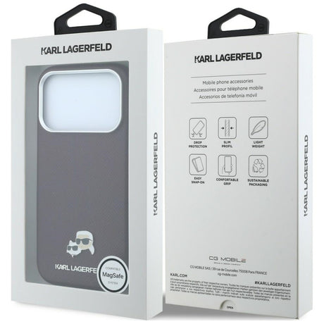 Husa de protectie Karl Lagerfeld compatibil cu iPhone 17 Pro Max / iPhone 18 Pro Max, Bordo