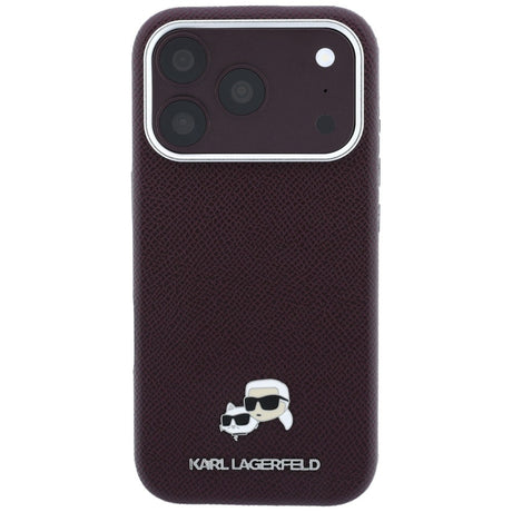 Husa de protectie Karl Lagerfeld compatibil cu iPhone 17 Pro Max / iPhone 18 Pro Max, Bordo