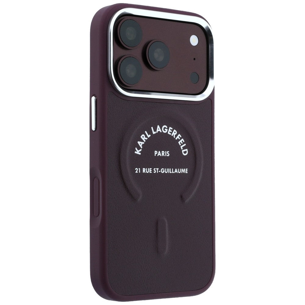 Husa de protectie Karl Lagerfeld compatibil cu iPhone 18 Pro Max / iPhone 17 Pro Max, Bordo