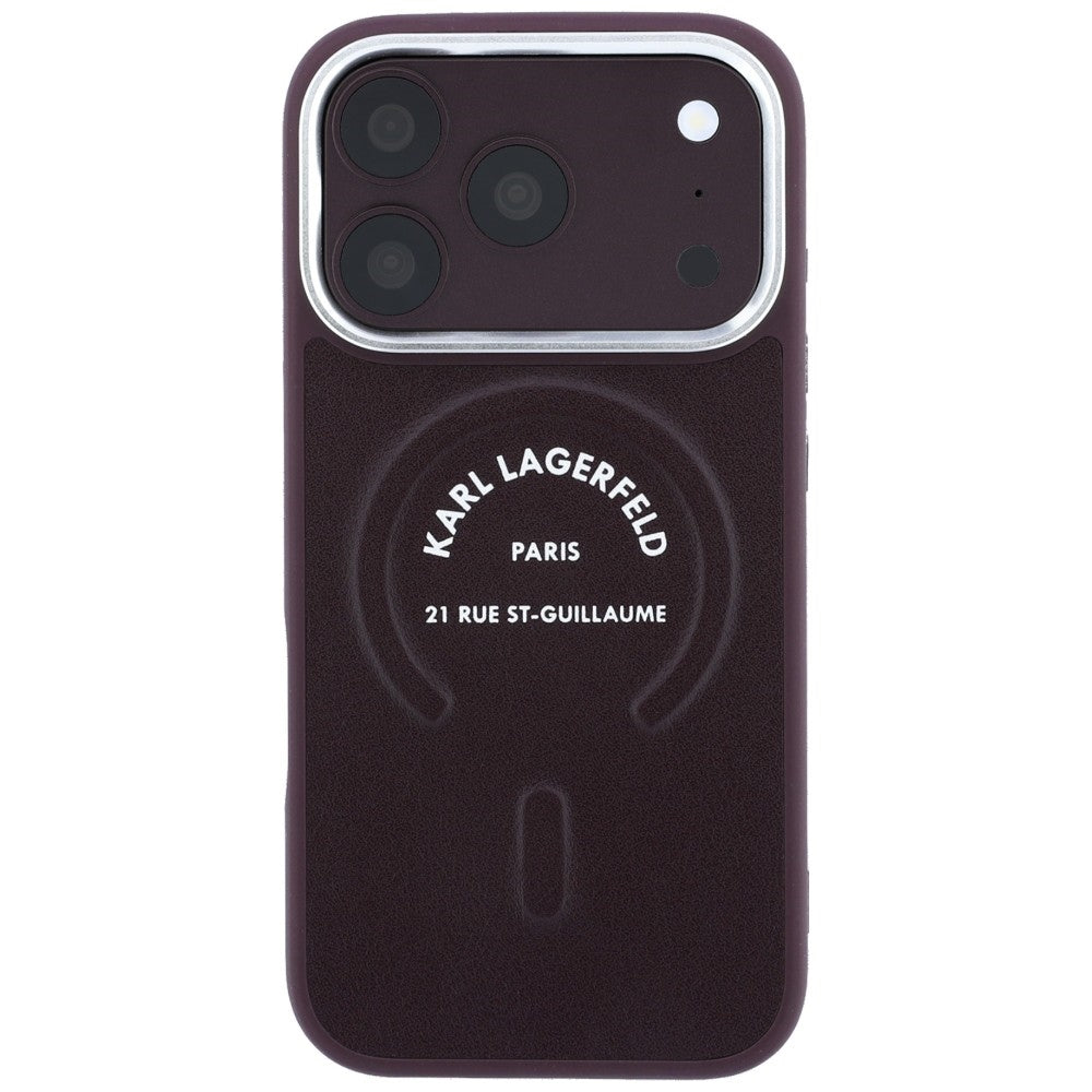 Husa de protectie Karl Lagerfeld compatibil cu iPhone 18 Pro Max / iPhone 17 Pro Max, Bordo