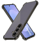 Husa de protectie Techsuit Shockproof Clear Silicone compatibil cu Samsung Galaxy S26 FE / S25 FE, Negru Fumuriu