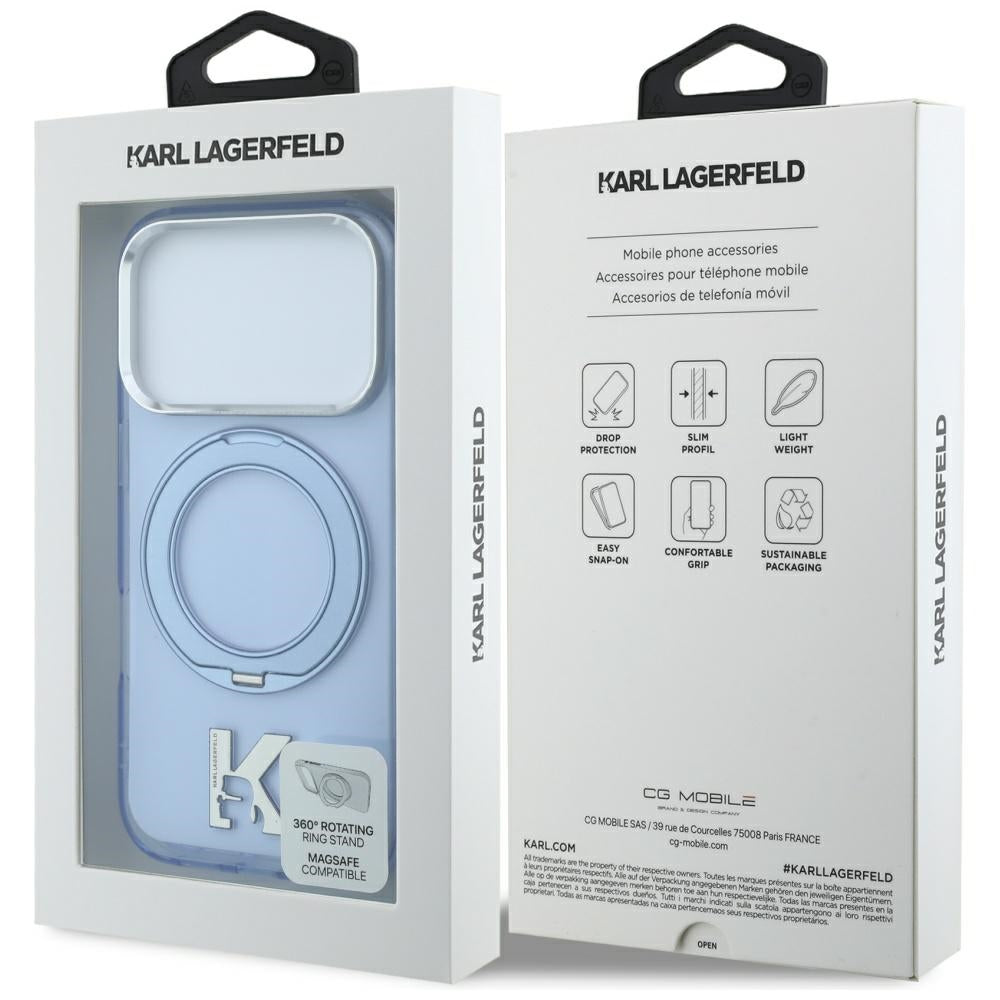Husa de protectie Karl Lagerfeld compatibil cu iPhone 17 Pro Max / iPhone 18 Pro Max, Albastru