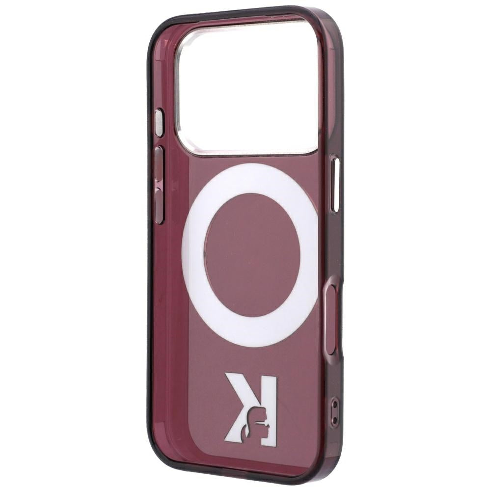Husa de protectie Karl Lagerfeld compatibil cu iPhone 17 Pro / iPhone 18 Pro, Bordo