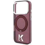 Husa de protectie Karl Lagerfeld compatibil cu iPhone 17 Pro / iPhone 18 Pro, Bordo