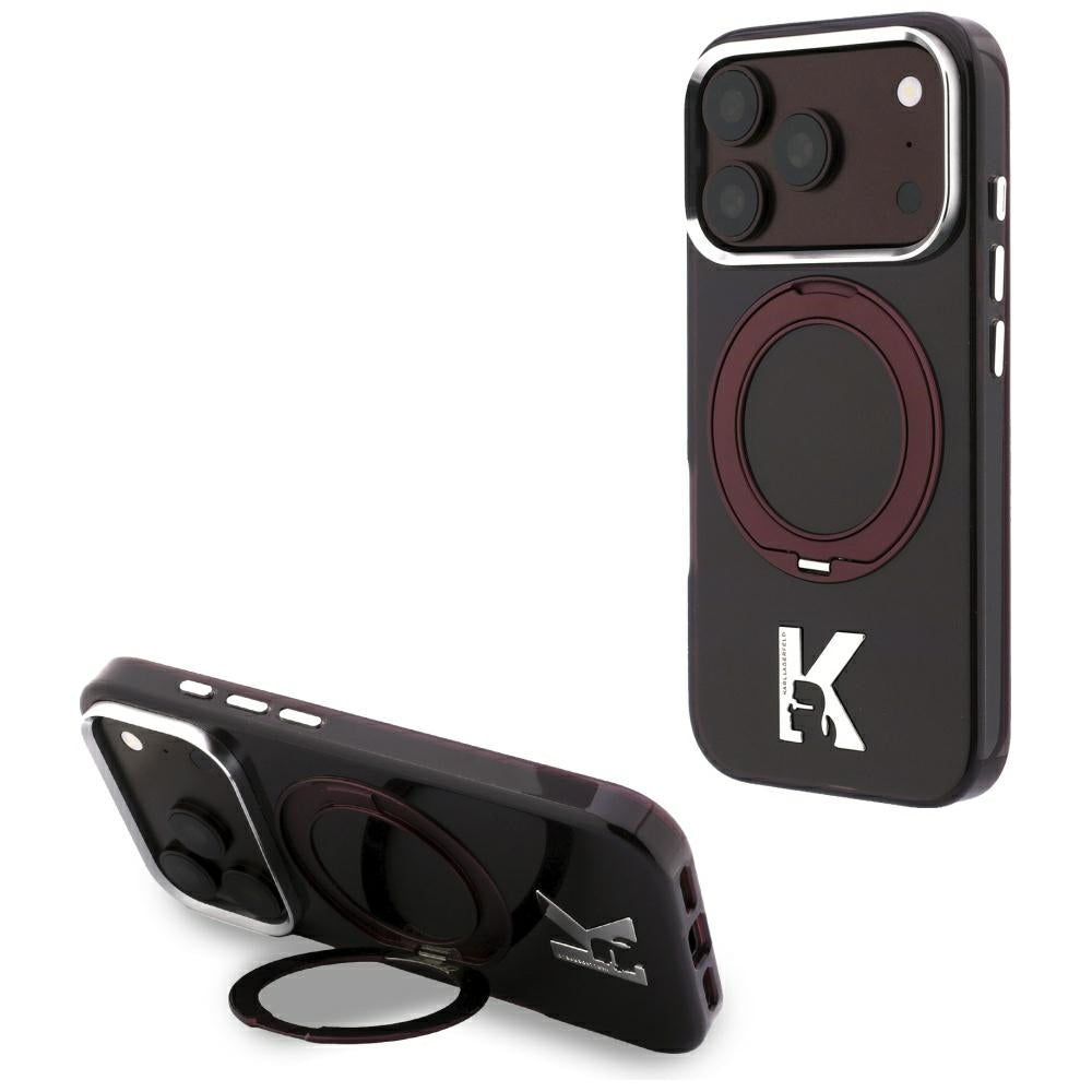 Husa de protectie Karl Lagerfeld compatibil cu iPhone 17 Pro / iPhone 18 Pro, Bordo