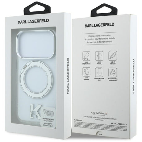 Husa de protectie Karl Lagerfeld compatibil cu iPhone 18 Pro / iPhone 17 Pro, Transparent