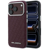Husa de protectie Karl Lagerfeld compatibil cu iPhone 18 Pro / iPhone 17 Pro, Bordo