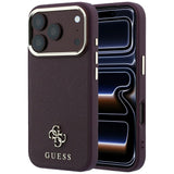 Husa de protectie Guess Saffiano Small 4G Classic MagSafe compatibil cu iPhone 17 Pro / iPhone 18 Pro, Bordo