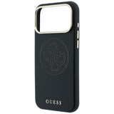 Husa de protectie Guess Leather Perforated 4G MagSafe compatibil cu iPhone 17 Pro Max / iPhone 18 Pro Max, Negru