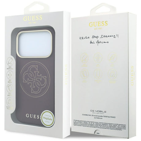 Husa de protectie Guess compatibil cu iPhone 17 Pro Max / iPhone 18 Pro Max, Bordo