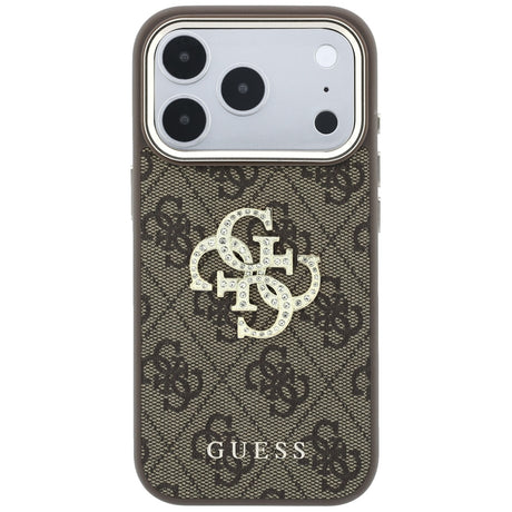 Husa de protectie Guess Hardcase 4G compatibil cu iPhone 17 Pro Max / iPhone 18 Pro Max, Maro
