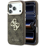 Husa de protectie Guess Hardcase 4G compatibil cu iPhone 17 Pro Max / iPhone 18 Pro Max, Maro