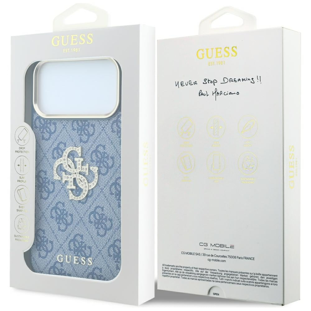 Husa de protectie Guess compatibil cu iPhone 17 Pro / iPhone 18 Pro, Albastru
