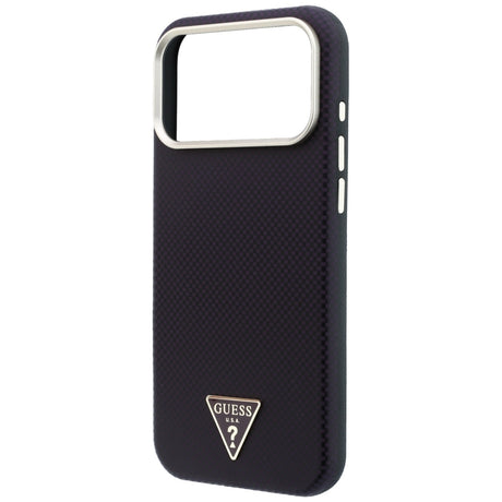 Husa de protectie Guess Kevlar Triangle Logo compatibil cu iPhone 18 Pro Max / iPhone 17 Pro Max, Bordo