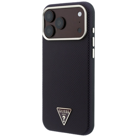 Husa de protectie Guess Kevlar Triangle Logo compatibil cu iPhone 18 Pro Max / iPhone 17 Pro Max, Bordo