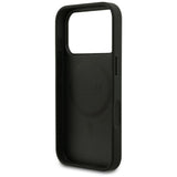 Husa pentru iPhone 18 Pro / iPhone 17 Pro - Guess Grained Gold Ring MagSafe (GUHMP18LPGHSMMK) - Black