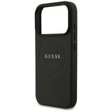 Husa pentru iPhone 18 Pro / iPhone 17 Pro - Guess Grained Gold Ring MagSafe (GUHMP18LPGHSMMK) - Black
