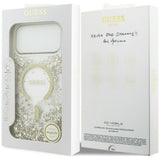 Husa de protectie Guess Resin Bottom Glitter MagSafe compatibil cu iPhone 18 Pro Max / iPhone 17 Pro Max, Auriu
