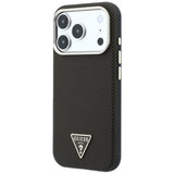 Husa de protectie Guess Kevlar Triangle Logo compatibil cu iPhone 18 Pro / iPhone 17 Pro, Maro