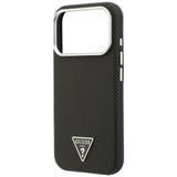 Husa de protectie Guess Kevlar Triangle Logo compatibil cu iPhone 18 Pro Max / iPhone 17 Pro Max, Maro