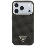 Husa de protectie Guess Kevlar Triangle Logo compatibil cu iPhone 18 Pro Max / iPhone 17 Pro Max, Maro