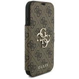 Husa de protectie Guess Book 4G compatibil cu iPhone 18 Pro Max / iPhone 17 Pro Max, Maro