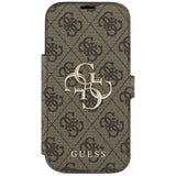 Husa de protectie Guess Book 4G compatibil cu iPhone 18 Pro Max / iPhone 17 Pro Max, Maro