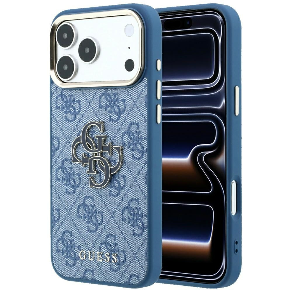 Husa de protectie Guess Hardcase 4G compatibil cu iPhone 18 Pro Max / iPhone 17 Pro Max, Albastru