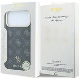 Husa de protectie Guess Peony compatibil cu iPhone 18 Pro / iPhone 17 Pro, Negru