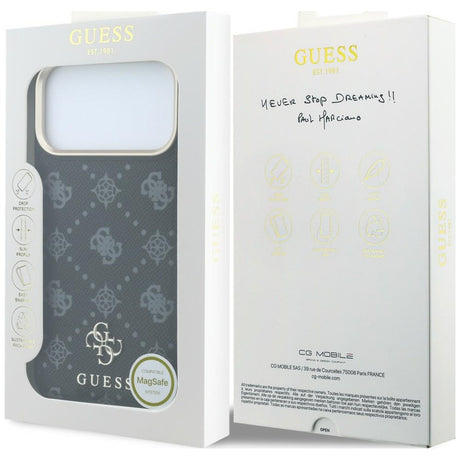 Husa de protectie Guess Peony compatibil cu iPhone 18 Pro / iPhone 17 Pro, Negru