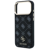 Husa de protectie Guess Peony compatibil cu iPhone 18 Pro / iPhone 17 Pro, Negru