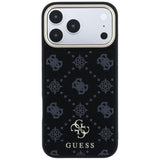 Husa de protectie Guess Peony compatibil cu iPhone 18 Pro / iPhone 17 Pro, Negru