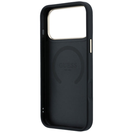 Husa de protectie Guess Peony 4G compatibil cu iPhone 18 Pro Max / iPhone 17 Pro Max, Negru