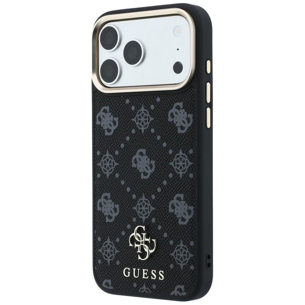 Husa de protectie Guess Peony 4G compatibil cu iPhone 18 Pro Max / iPhone 17 Pro Max, Negru