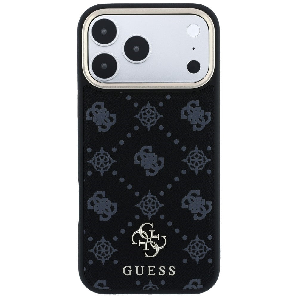 Husa de protectie Guess Peony 4G compatibil cu iPhone 18 Pro Max / iPhone 17 Pro Max, Negru