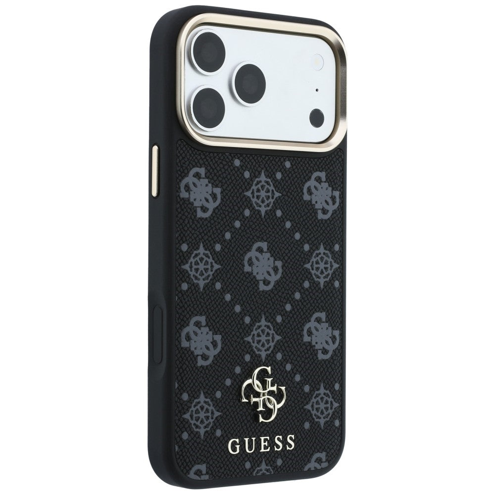 Husa de protectie Guess Peony 4G compatibil cu iPhone 18 Pro Max / iPhone 17 Pro Max, Negru