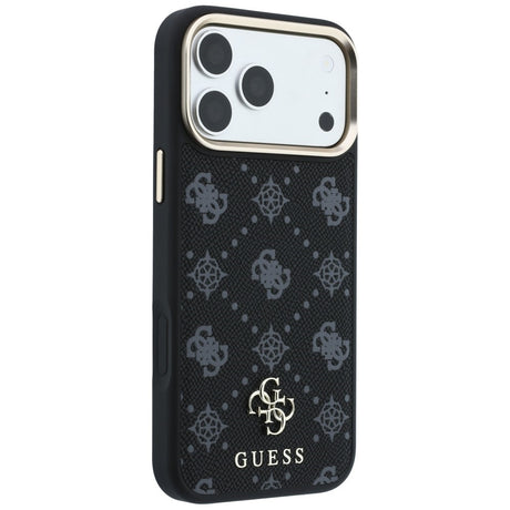 Husa de protectie Guess Peony 4G compatibil cu iPhone 18 Pro Max / iPhone 17 Pro Max, Negru