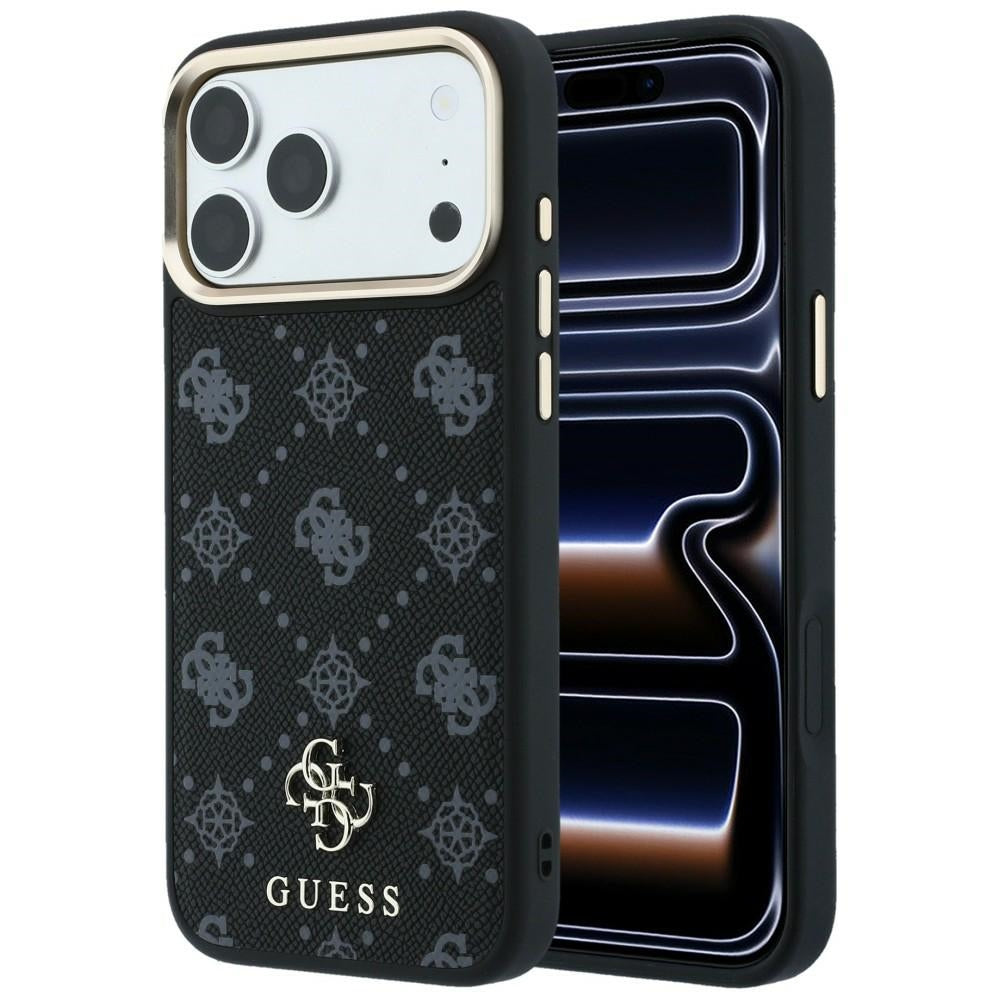Husa de protectie Guess Peony 4G compatibil cu iPhone 18 Pro Max / iPhone 17 Pro Max, Negru