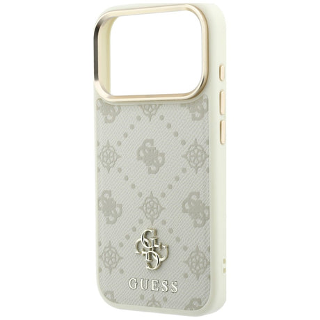 Husa de protectie Guess Peony 4G compatibil cu iPhone 18 Pro / iPhone 17 Pro, Bej