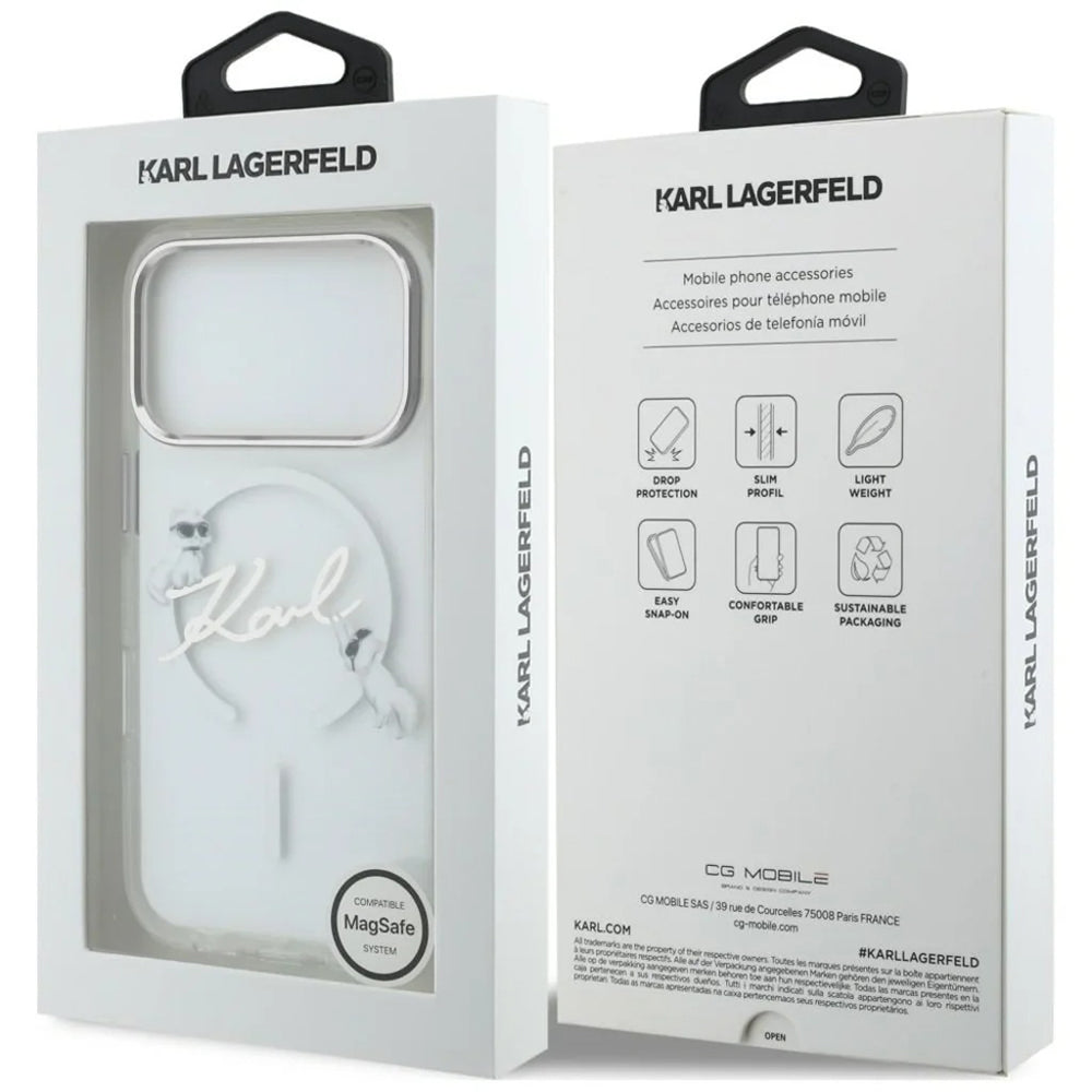 Husa de protectie Karl Lagerfeld compatibil cu iPhone 17 Pro Max / iPhone 18 Pro Max, Transparent