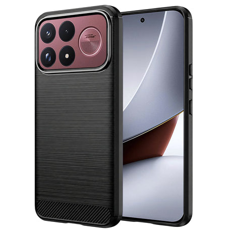 Husă Techsuit Carbon Silicone pentru Xiaomi Poco F9 Ultra, neagră