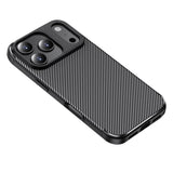 Husa de protectie Techsuit CarbonFiber compatibil cu iPhone 17 Pro / iPhone 18 Pro, Negru