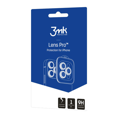 Folie de protectie 3mk Lens Protection Pro compatibil cu iPhone 18 Pro / iPhone 18 Pro Max, Albastru