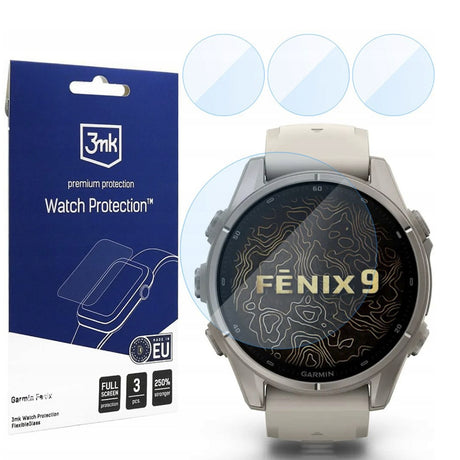 Folie de protecție 3mk pentru Garmin Fenix 9 43mm, transparentă