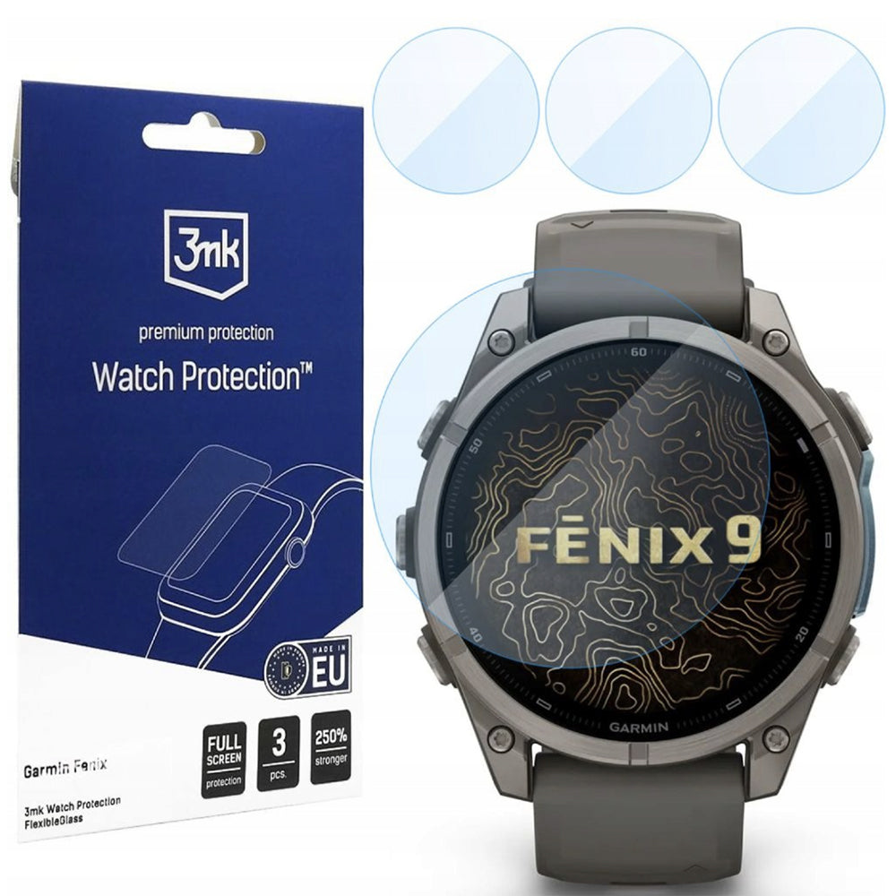 Folie de protectie smartwatch 3mk compatibil cu Garmin Fenix 9 47mm, Transparent