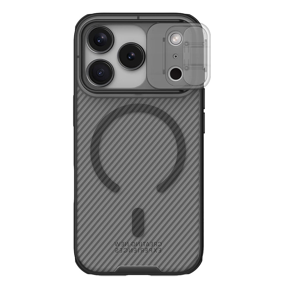 Husa de protectie Nillkin CamShield Pro Magnetic compatibil cu iPhone 17 Pro Max / iPhone 18 Pro Max, Negru Transparent